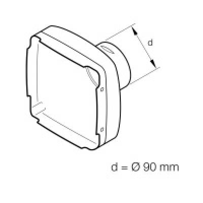 Крышка на выход D90мм корпуса отопителя AirtroniD4